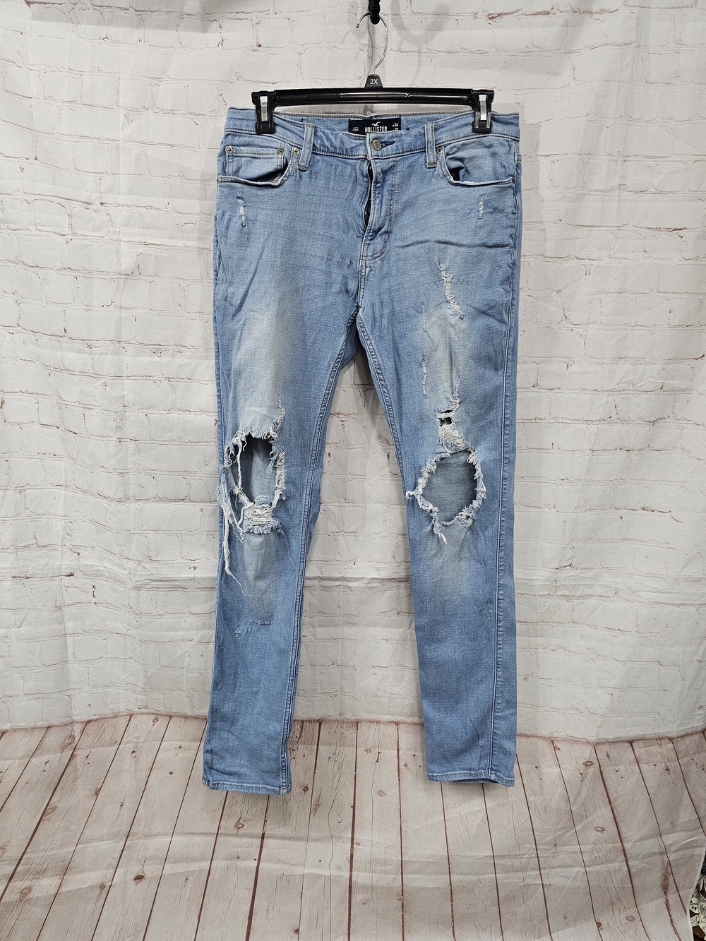 Hollister Light Blue Ripped Skinny Jeans